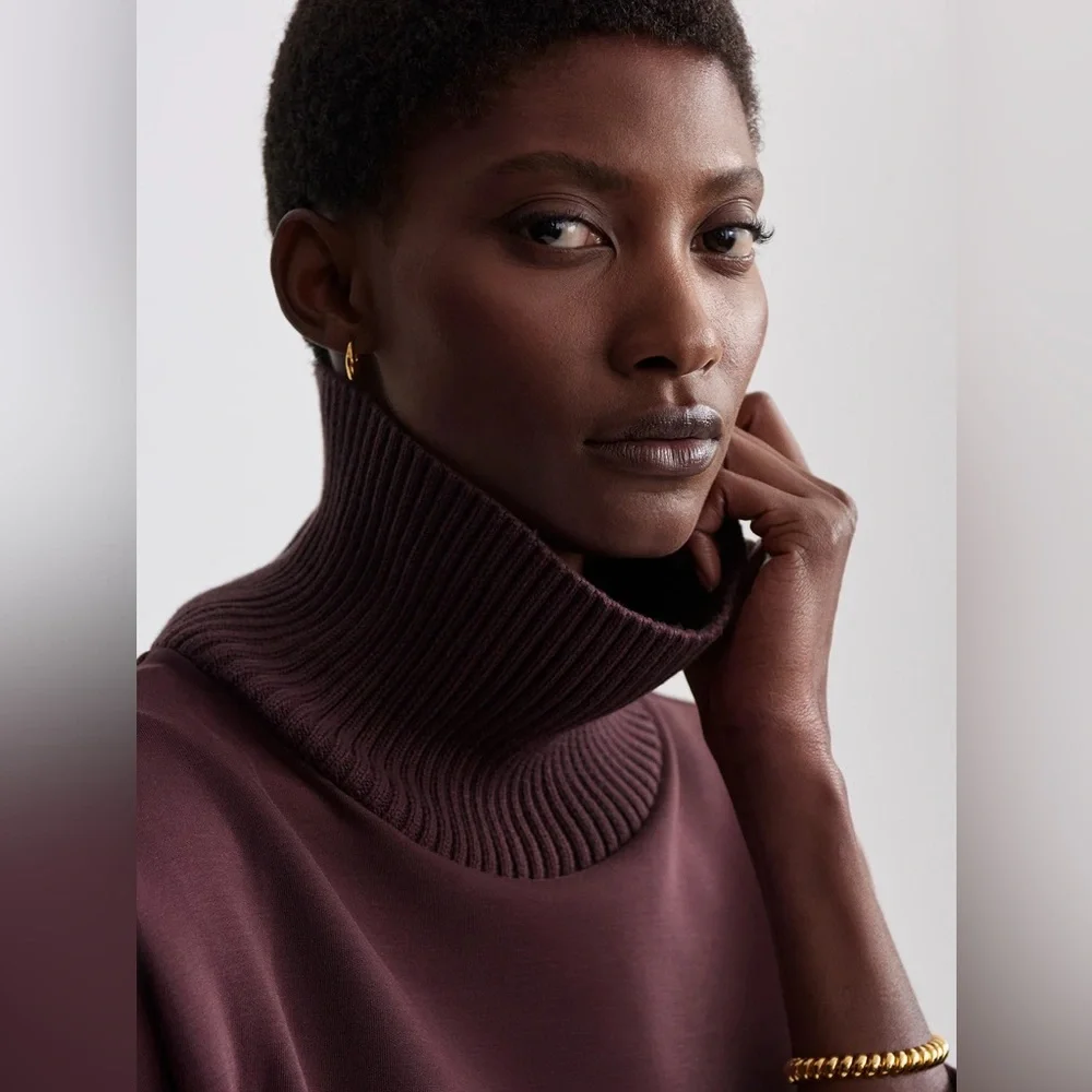 NWOT Varley Barker High Neck Sweat Doublesoft Sz S - Picture 3 of 10